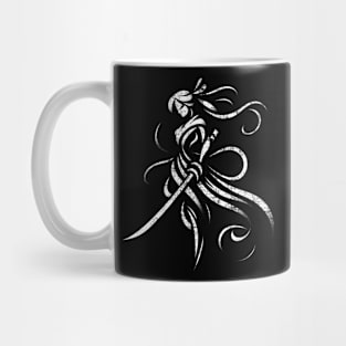 Female Katana Warrior Graphic Tee | Tribal Dark Art Mug